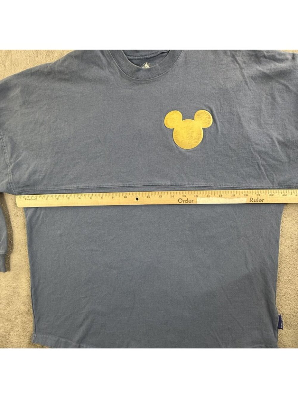 Disney Disneyland Resort Spirit Jersey Shirt Mens Medium Blue Mickey Long Sleeve - Picture 8 of 15
